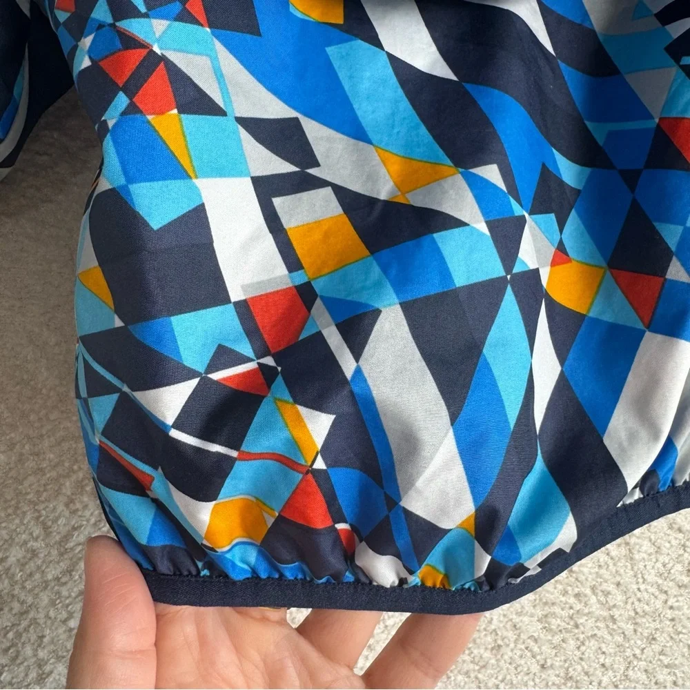 Columbia Baby Blue Colorful Geometric Pattern Fleece Lined ‎ Jacket 3-6 Months